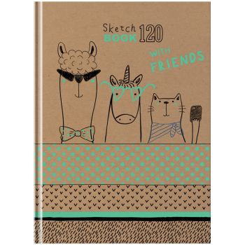 Скетчбук 120л., А5 BG 