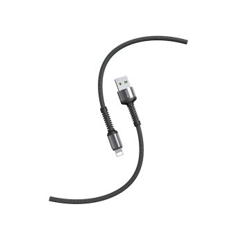 Кабель Smartbuy S26, USB - Lightning, для Apple, 3A output, нейлоновая оплетка, 1м, черный Кабель Smartbuy S26, USB - Lightning, для Apple, 3A output, нейлоновая оплетка, 1м, черный