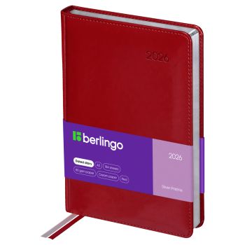 Ежедневник датированный 2026г., А5, 184л., кожзам, Berlingo 