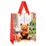 Пакет подарочный 26*32*12см MESHU "Christmas toys",  глянцевая ламинация