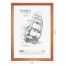Рамка деревянная 21*30см, OfficeSpace, ЭКОНОМ, красное дерево