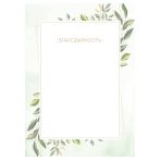 Благодарность А4, BG, мелованный картон