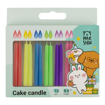 Свечи для торта с цветным пламенем MESHU 