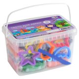 Тесто для лепки Гамма "Малыш", 40 брусков, 12 цветов, 1200г, формочки, стек, пластиковое ведро