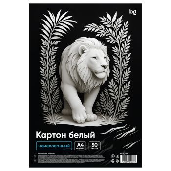 Картон белый A4, BG, 50 л., немелованный, в пакете Картон белый A4, BG, 50 л., немелованный, в пакете