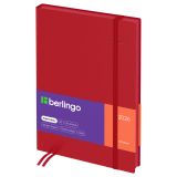 Ежедневник датированный 2026г., А5, 184л., кожзам, Berlingo "Western", красный, с резинкой