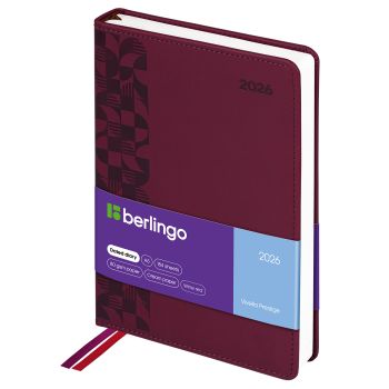 Ежедневник датированный 2026г., А5, 184л., кожзам, Berlingo Ежедневник датированный 2026г., А5, 184л., кожзам, Berlingo