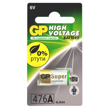 Батарейка GP 4LR44 (476AF, A544, V4034PX, PX28A) 6V алкалиновая, BC1 Батарейка GP 4LR44 (476AF, A544, V4034PX, PX28A) 6V алкалиновая, BC1