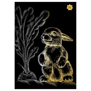 Гравюра с эффектом золота ТРИ СОВЫ 