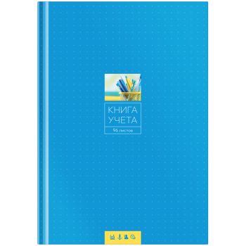 Книга учета OfficeSpace, А4, 96л., клетка, 200*290мм, твердый картон, 7БЦ, блок газетный