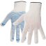 Перчатки х/б 10 класс OfficeClean, эконом, с точечным ПВХ, 3 нитки, белый, (30-32г), 82 текс