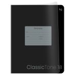 Тетрадь 18л., клетка BG "Классический цвет", пластиковая обложка, черный