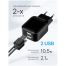 Зарядное устройство сетевое Defender EPA-13, 2*USB, 2.1А output, пакет, черный