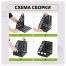 Лоток для бумаг вертикальный СТАММ, сборный, 3 отделения, черный