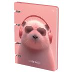 Тетрадь на кольцах А5, 120л., BG "Music style", картон, soft-touch ламинация, тиснение фольгой