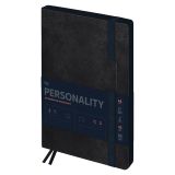Ежедневник датированный 2026г., А5, 176л., мягкий переплет, кожзам, BG "Personality. Onyx", графитовый