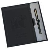 Ежедневник недатированный, А5, 136л., твердый переплет, кожзам, BG "На своей стороне", черный, в подарочной коробке