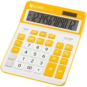 Калькулятор настольный Eleven CDC-120-WH/OR, 12 разрядов, двойное питание, 155*206*38мм, белый/оранжевый Калькулятор настольный Eleven CDC-120-WH/OR, 12 разрядов, двойное питание, 155*206*38мм, белый/оранжевый