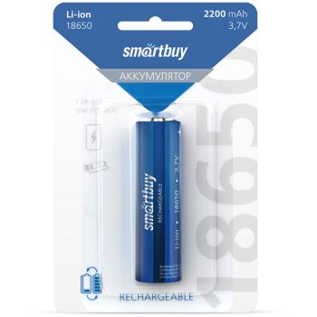 Аккумулятор Smartbuy LI18650 2200mAh 1BL Аккумулятор Smartbuy LI18650 2200mAh 1BL