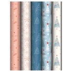 Упаковочная бумага глянц. 70*100см, MESHU "Christmas time", 80г/м2, ассорти 5 дизайнов