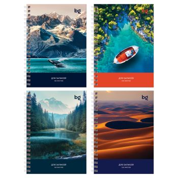 Записная книжка А6 120л., на гребне BG 