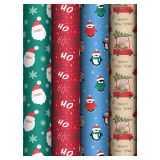 Упаковочная бумага глянц. 70*100см, MESHU "Время чудес", 80 г/м2, ассорти, 4 дизайна