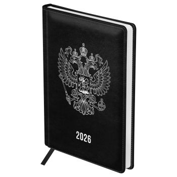 Ежедневник датированный 2026г., А5, 176л., твердый переплет, кожзам, BG Ежедневник датированный 2026г., А5, 176л., твердый переплет, кожзам, BG