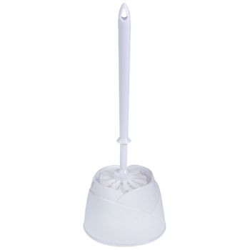 Ерш для унитаза OfficeClean, с подставкой, пластик, белый Ерш для унитаза OfficeClean, с подставкой, пластик, белый
