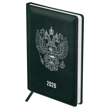 Ежедневник датированный 2026г., А5, 176л., твердый переплет, кожзам, BG Ежедневник датированный 2026г., А5, 176л., твердый переплет, кожзам, BG